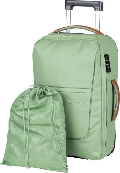 Actual product image Satch Flow S Pure Jade Green Wheeled Suitcase (31 l)