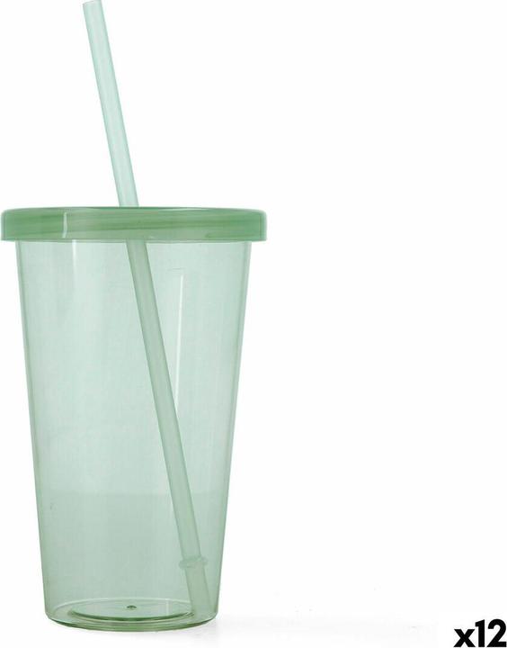 Immagine prodotto Quid Becher mit Strohhalm ate 475 ml (12 Stück) (0.48 l, 12x)