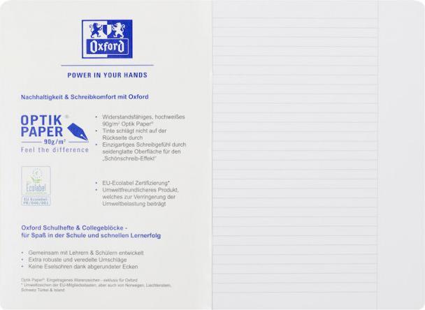 Actual product image Oxford Exercise book, A4, ruling 25 (A4, Lined, Hardcover)