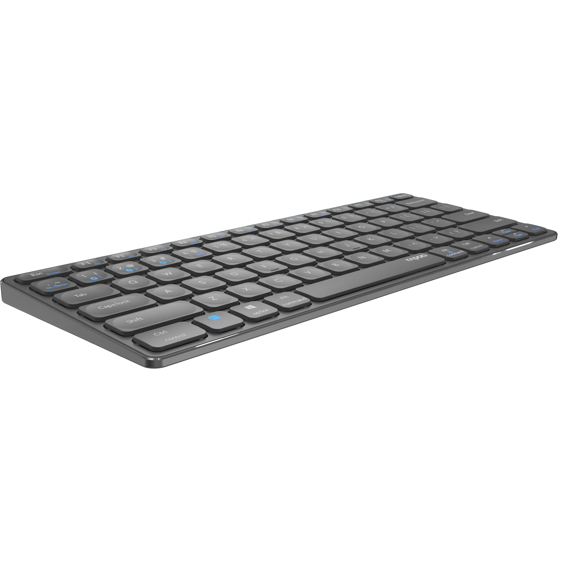 Thumbnail - Rapoo E9600M (DE, Kabellos), Tastatur, Grau