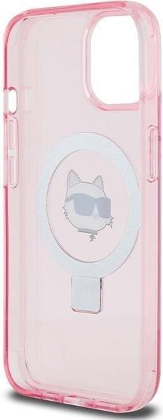 Produktbild Karl Lagerfeld KLHMP15SHMRSCHP iPhone 15 6.1" różowy/pink hardcase Ring Stand Choupette Head MagSafe (Apple iPhone 15)