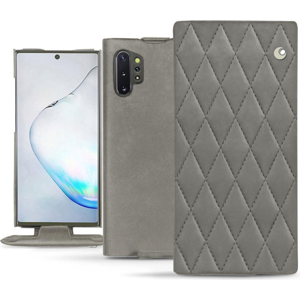 Noreve Lederschutzhülle vertikal (Samsung Galaxy Note 10+), Smartphone Hülle, Grau
