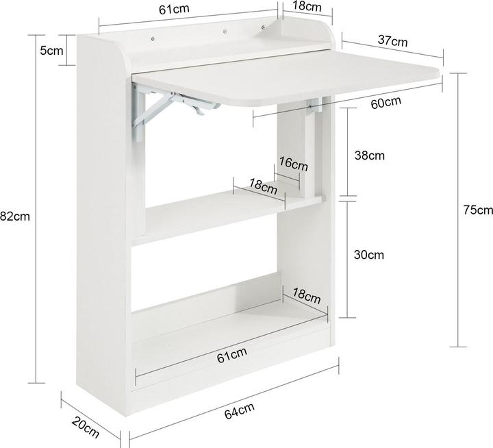 Immagine prodotto SoBuy FWT92-W (64 x 58 x 82 cm)