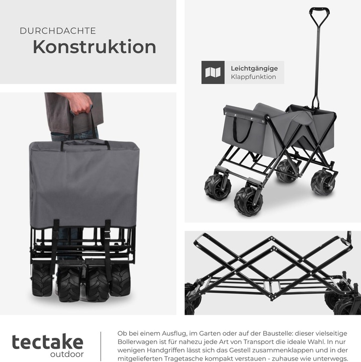 Produktbild tectake Faltbarer Bollerwagen
