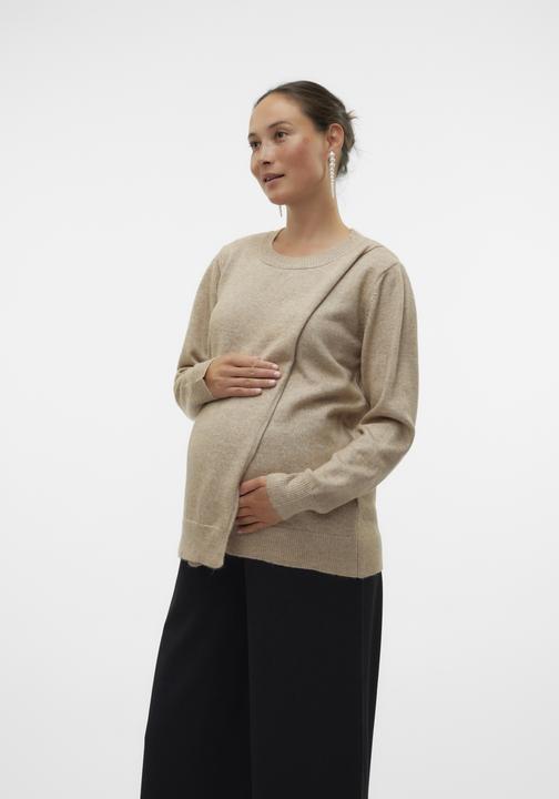 Produktbild Mamalicious Rundhals Gerippte Ärmelbündchen Pullover Gestricktes Oberteil