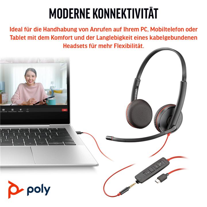 Immagine prodotto Poly Blackwire 3225 (Cablato, USB-C)