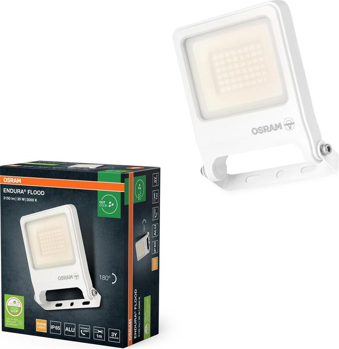 Osram LED Aussenleuchte ENDURA Flood Warm White PCR Warm weiss 4099854486500 (3000 lm, IP65)