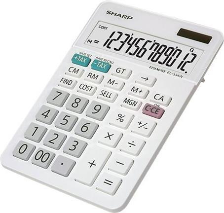 Produktbild Sharp EL-334W Tischrechner weiss (Batterien)