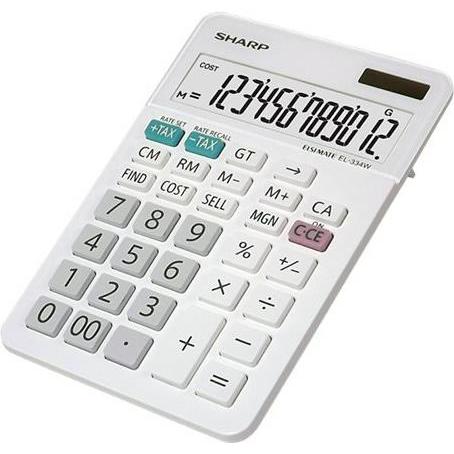 Sharp, Taschenrechner, EL-334W Tischrechner weiss (Batterien)