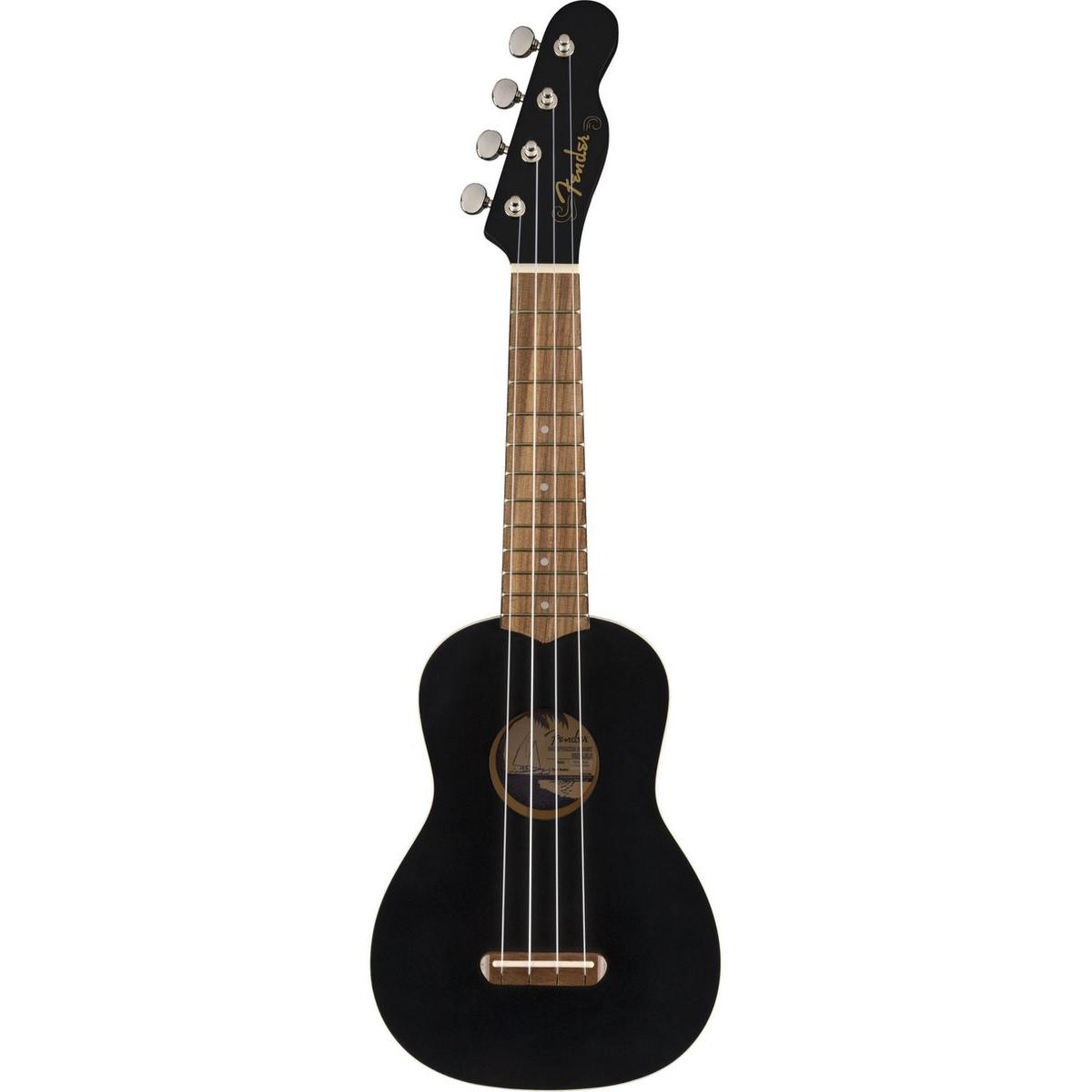Fender Venice Soprano Ukulele Black (Soprano, Soprano), Ukulele, Nero