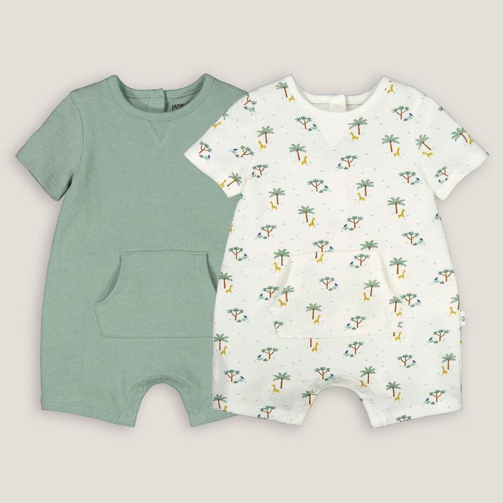 Produktbild La Redoute Collections 2er-Pack kurze Baby-Overalls (74)