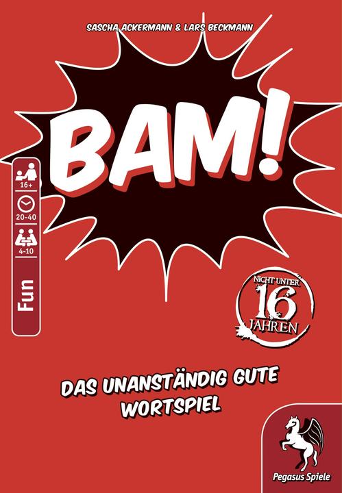 Actual product image Pegasus Bam. The indecently good pun (German, 4 - 10 Players)