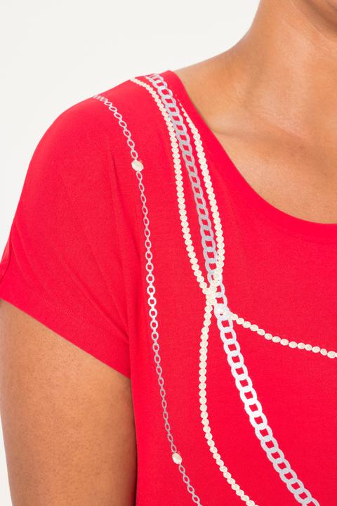 Produktbild Miamoda T-Shirt, A-Linie, Perlenketten-Druck, Halbarm (44)