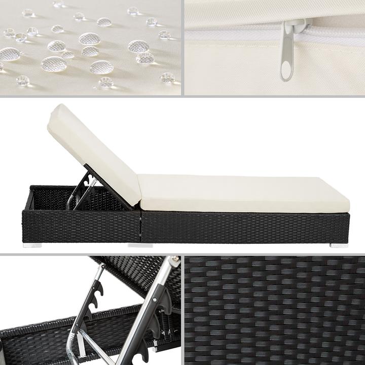 Actual product image tectake 2 sunbeds (184 cm)