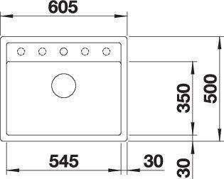Produktbild Blanco Dalago 6-F (Einbauspüle, 60.50 cm, 50 cm)