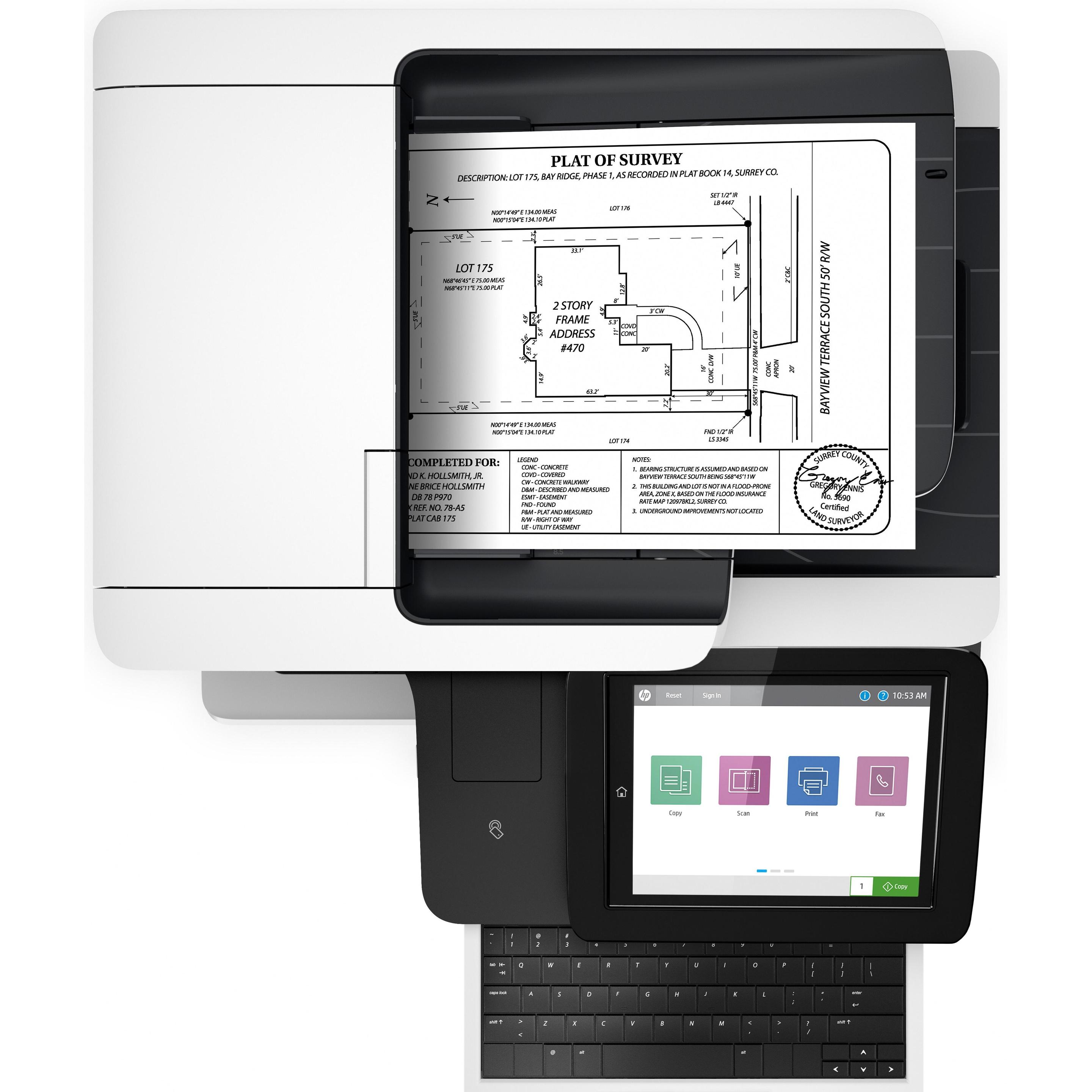 Thumbnail - HP M528z LaserJet Enterprise (Laser, Schwarz-Weiss), Drucker, Weiss