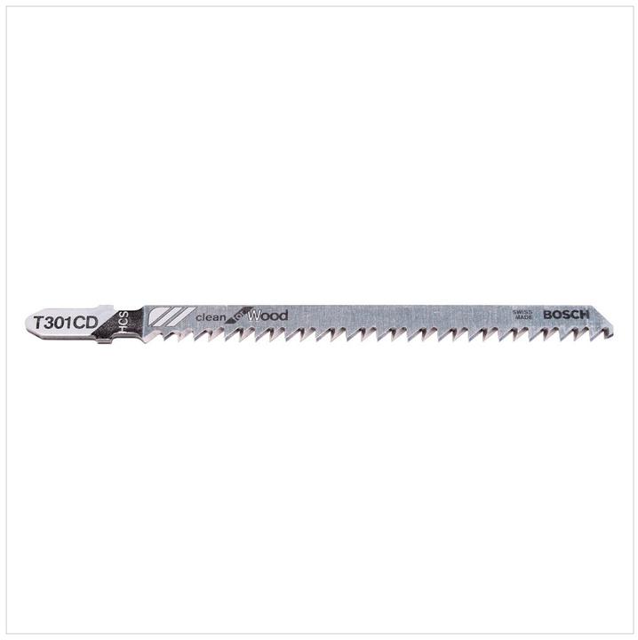 Image du produit Bosch Professional Zubehör Lame de scie sauteuse T 301 CD Clean for Wood, pack de 5