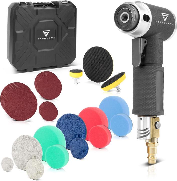 Stahlwerk Druckluft Exzenterschleifer OSK-150 ST bis 15.000 U/min Schleifgerät (Exzenterschleifer)