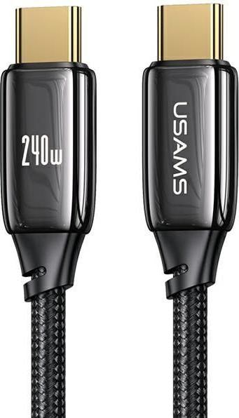 Usams Ladekabel Typ-C zu Typ-C - Schwarz (2 m, USB 3.1)