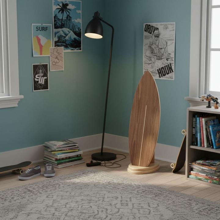 Actual product image Hermex Balance Board mit Rolle Holz-Balancierbrett Balance Trainer Trickboard
