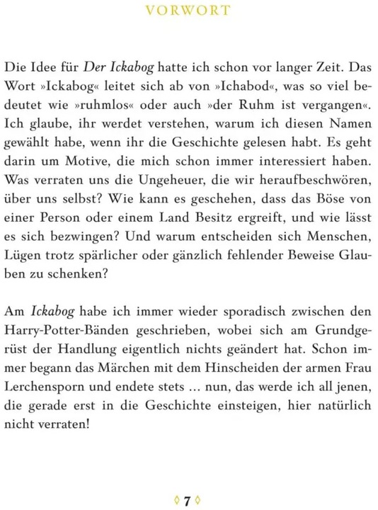 Produktbild Der Ickabog (Deutsch, J.K. Rowling, 2020)