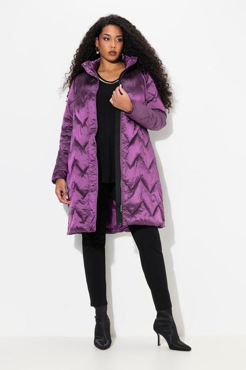 Produktbild Ulla Popken Steppmantel, Two-Tone, Stehkragen, 2-Wege-Zipper (46, 48)