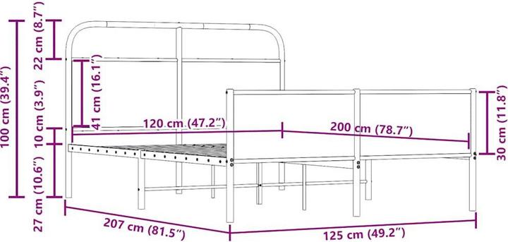 Image du produit vidaXL Bettgestell (120 x 200 cm)