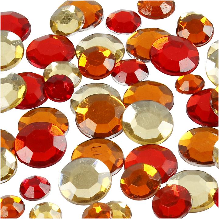 Produktbild Creativ Company Strasssteine rot orange in verschiedenen Grössen
