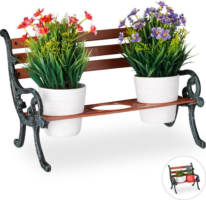Produktbild Relaxdays Mini-Blumenbank