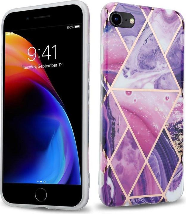 Produktbild Cadorabo IMD TPU Bunter Marmor Cover (Apple iPhone 7, Apple iPhone SE (2nd Gen))