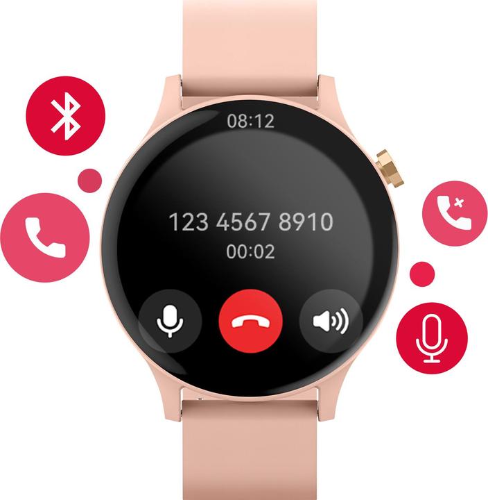 Actual product image Maxlife smartwatch MXSW-120 powder pink