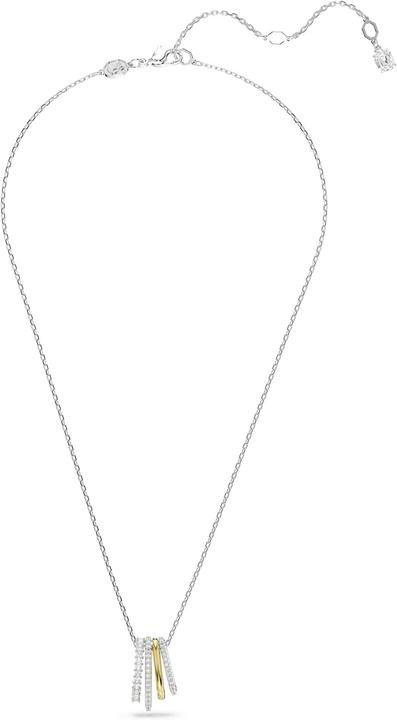 Actual product image Swarovski Hyperbola necklace Various cuts White Metal mix (Swarovski Metal, 45 cm)