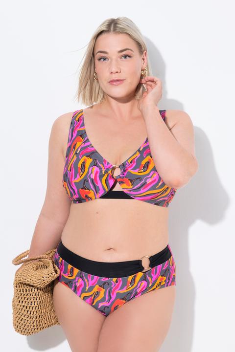 Image du produit Ulla Popken Bikini imprimé piments, bonnets souples, matières recyclées (50)