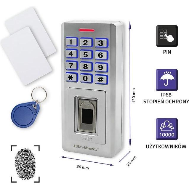 Thumbnail - Qoltec, Zutrittskontrolle, N--QOLTEC 52447 Code lock OBERON with