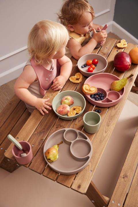 Produktbild Filibabba Esslernteller aus Silikon - Warm Grey