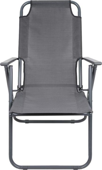 Actual product image Enero Camp Krzesło Turystyczne Z Podłokietnikami 65x45x102cm Składane Ciemno Szare