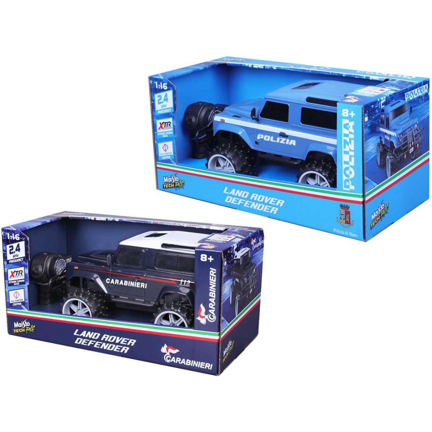 Bburago RC LAND ROVER DEFENDER VIGILI DEL FUOCO 2,4GHZ 1:16 con LUCI