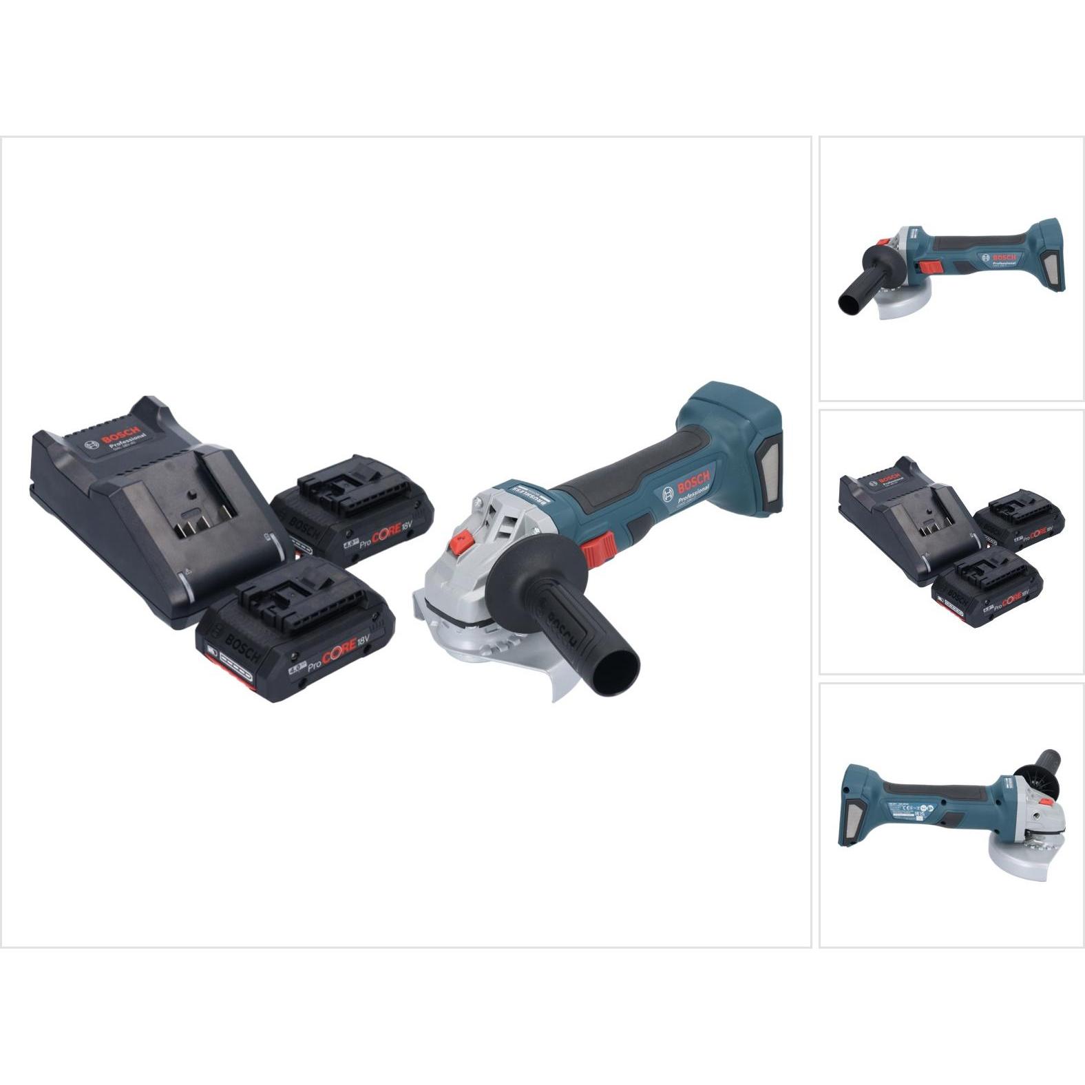 Bosch Professional, Winkelschleifer, Bosch GWS 18V-7 Professional Akku Winkelschleifer 18 V 125 mm Brushless + 2x ProCOR...