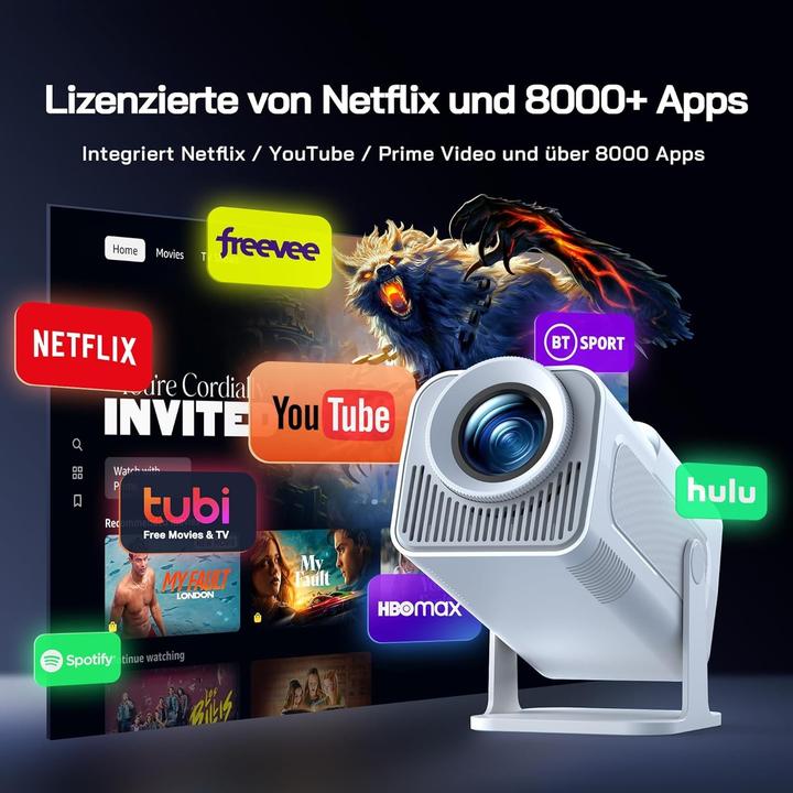 Actual product image Wolfang Mini Projector Full HD 1080P (Full HD)
