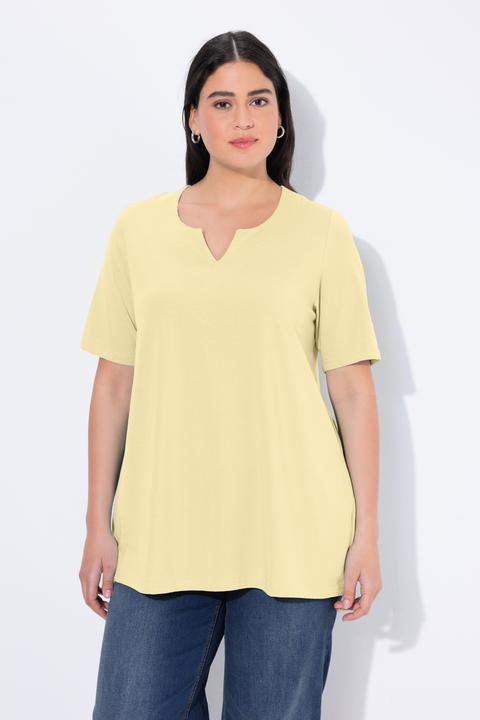 Actual product image Ulla Popken Essential Notch Neck Stretch Tee (54)