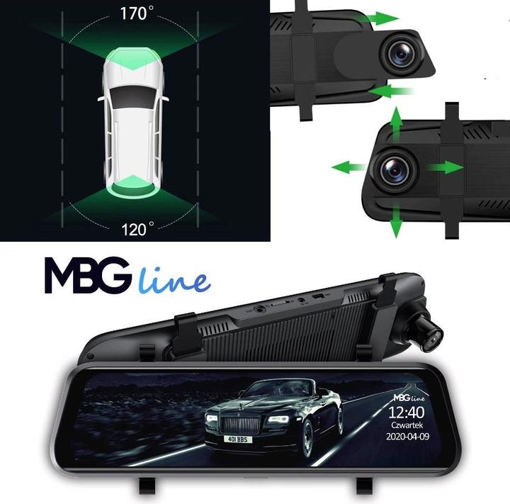 Productafbeelding MBG Line Videorecorder Spiegel HS900 Pro Sony (Ingebouwde microfoon, Ingebouwd display, Bluetooth, WiFi, QHD)
