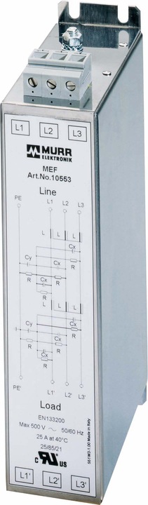 Produktbild Murr Elektronik Murrelektronik Netzentstörfilter MEF 3/2 12 A T