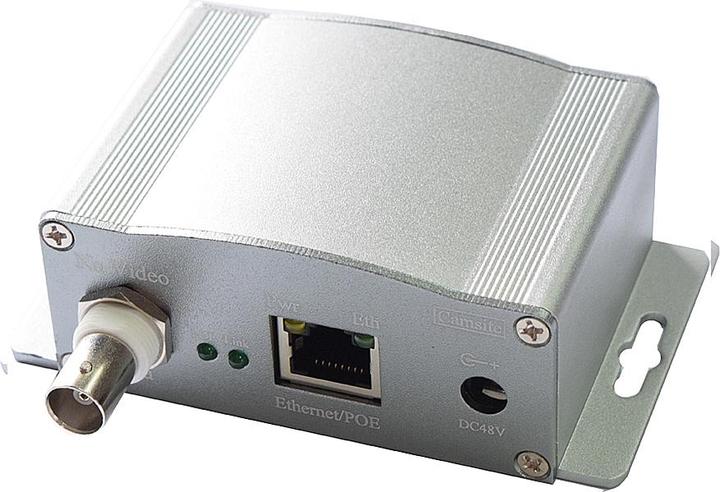 Actual product image Wantec 2wIP-E-S-TW Adapter with RJ45 switch side