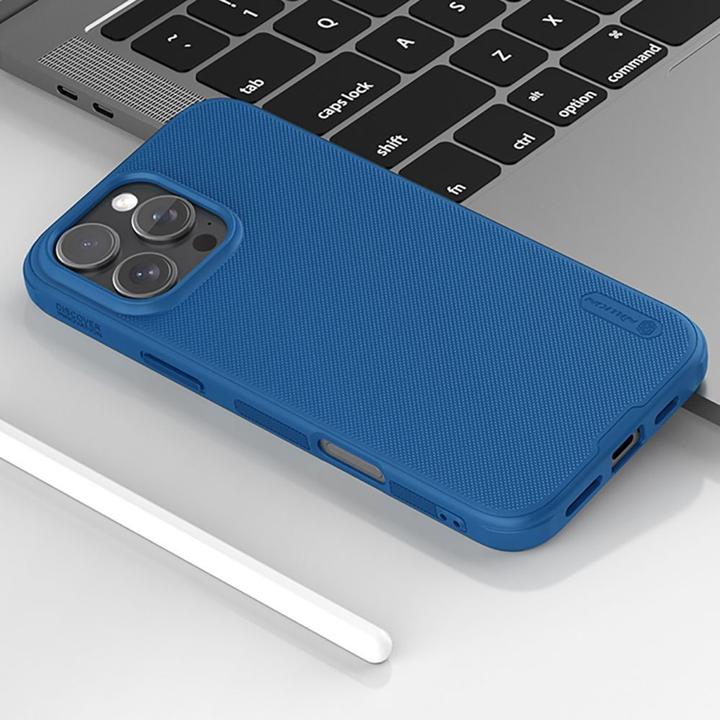 Produktbild Nillkin Super Frosted Shield Pro Magnetic Case for iPhone 16 Pro - blue (Apple iPhone 16 Pro)