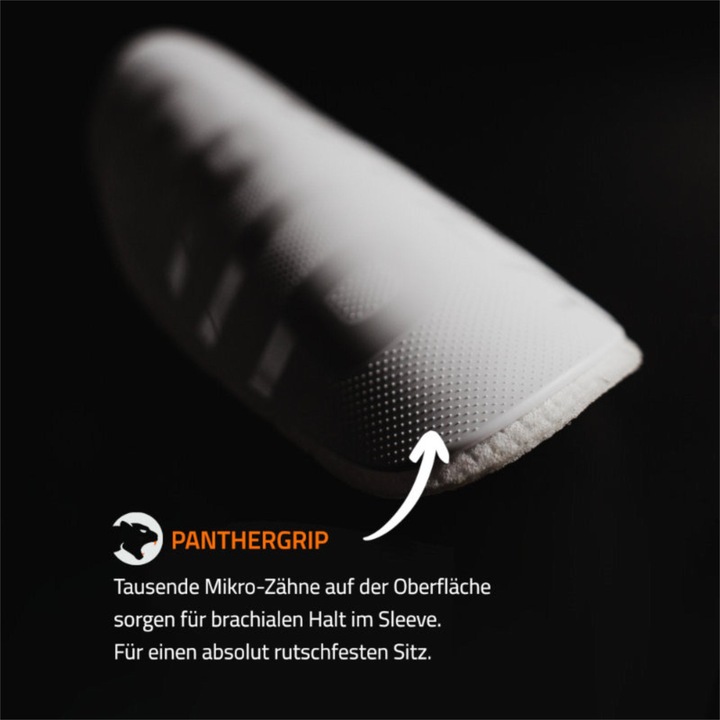 Image du produit Panthergrip Protège-tibias de football avec aide à l'enfilage Blanc Taille S (S)