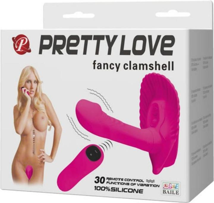 Actual product image Pretty Love Couple vibrator "Fancy Clamshell" with remote control