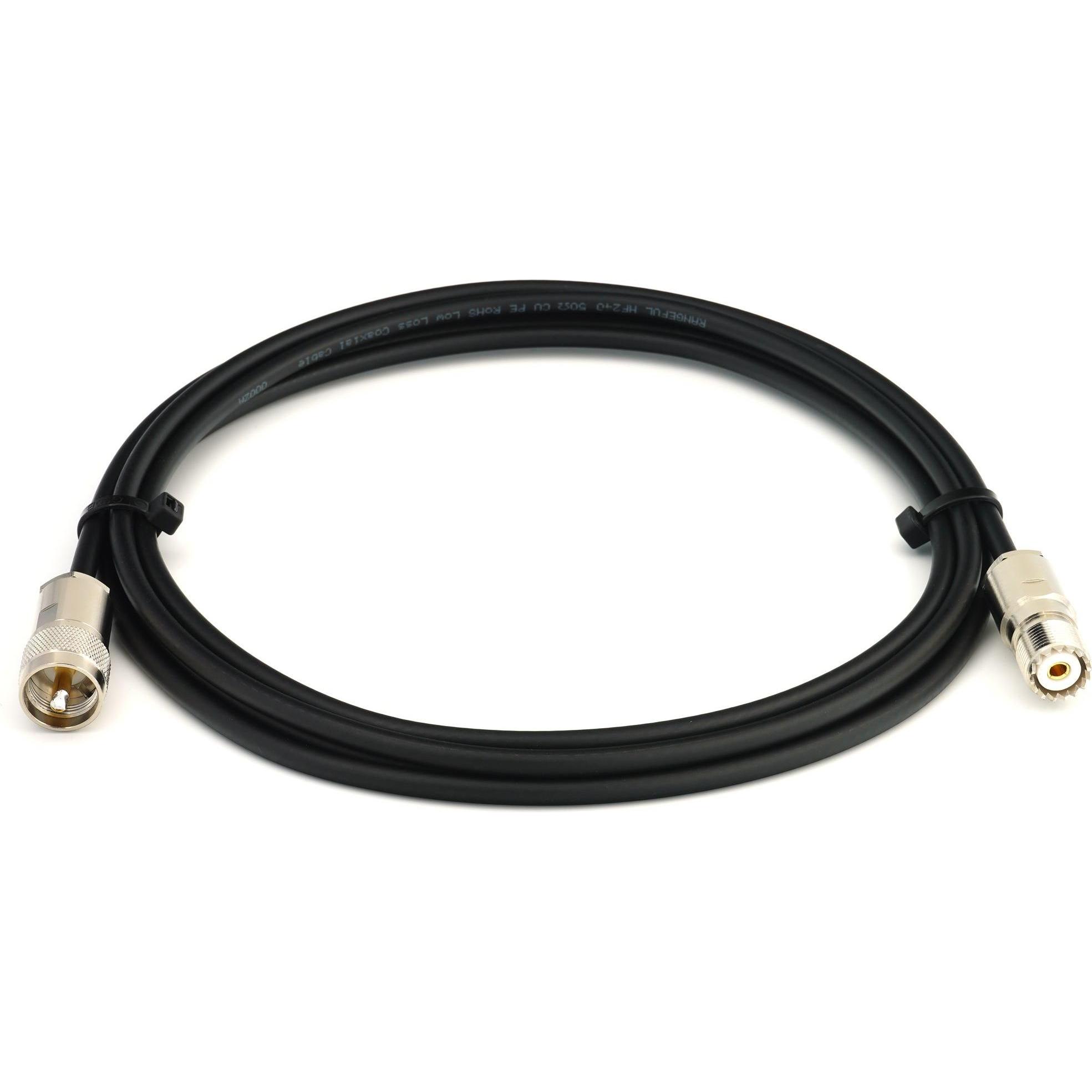 Rangeful PL259 to SO239 1m UHF CB Radio Coaxial Cable??? HF240 (LMR240 equivalent) HF240-PL-SO-1 (Cavi antenna), Cavo antenna