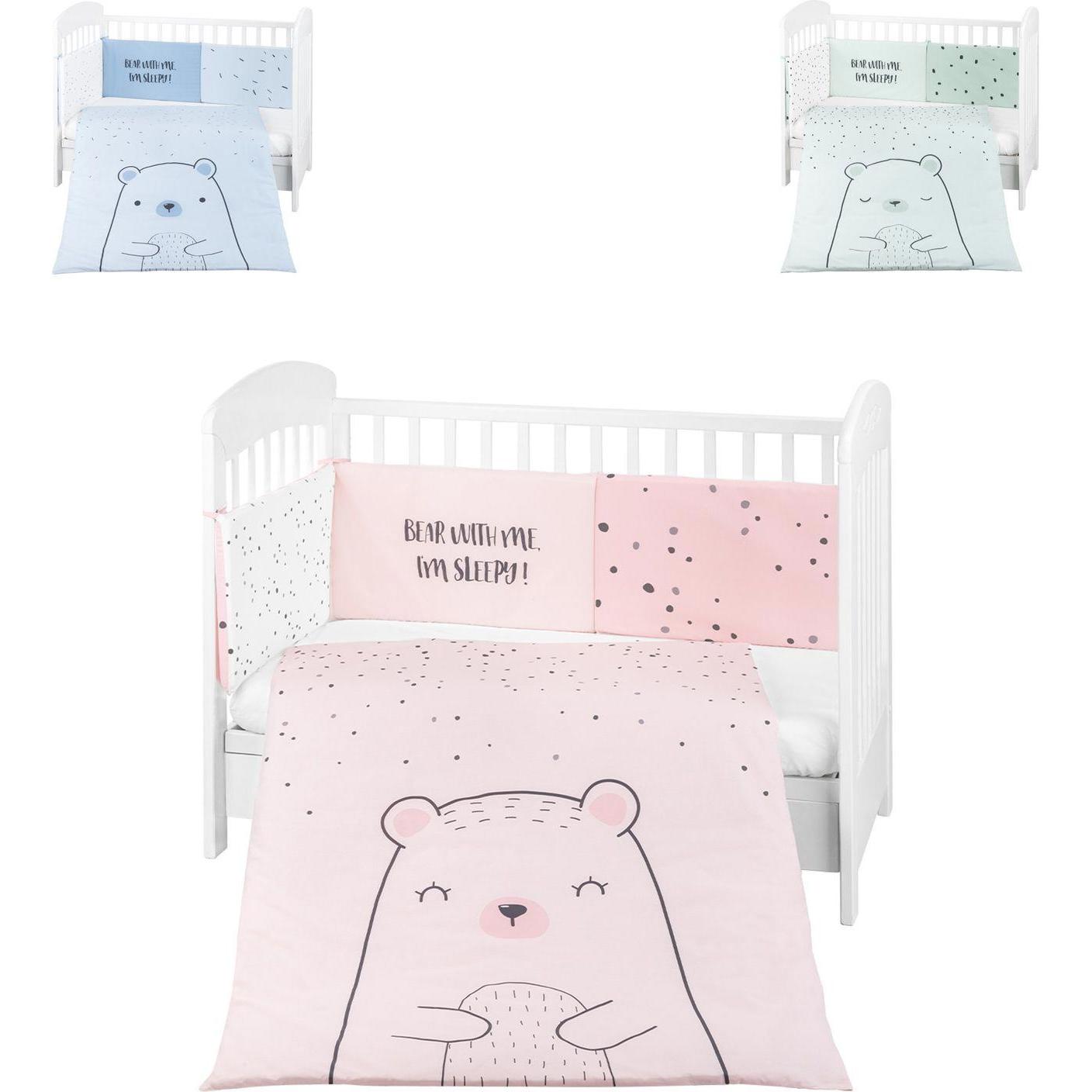 Kikkaboo, Kinderbettwäsche, Bettwäsche Bär 3-tlg 135 x 95
