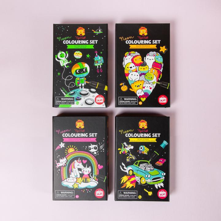 Actual product image Tiger Tribe 3760258 Neon Colouring Sets/Uorn&Friend watercolor kits, colorful