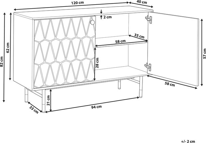 Image du produit Beliani Adante (120 x 40 x 82 cm)